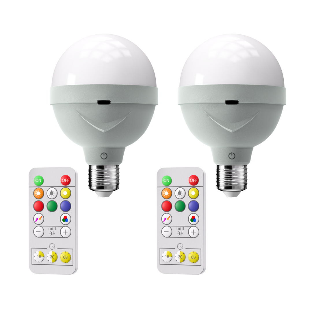 LUME WIRELESS RECHARGEABLE LIGHT BULBS (SET OF 2)